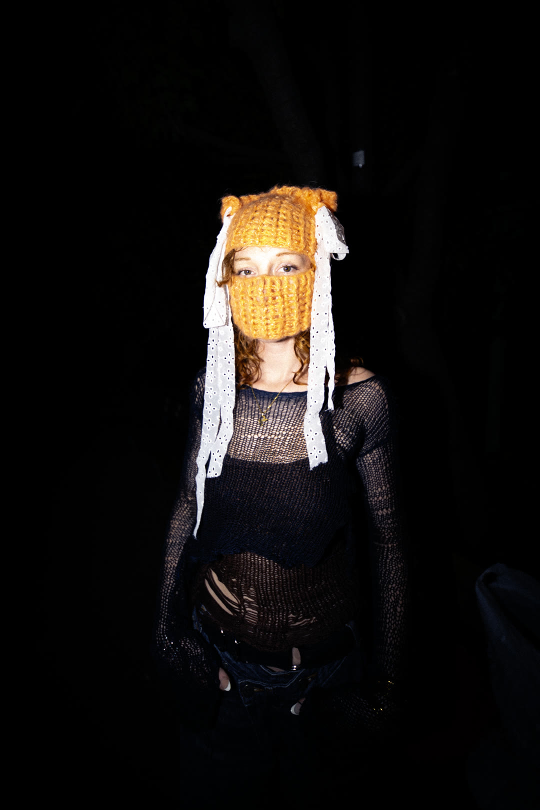 Portrait Batgingerus, bonnet crocheté